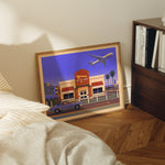 In-N-Out LAX Illustration, Los Angeles Art Print by George Townley