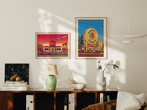 In-N-Out LAX Illustration, Los Angeles Art Print by George Townley