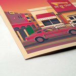 In-N-Out LAX Illustration, Los Angeles Art Print by George Townley