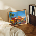 In-N-Out Westwood Illustration, Los Angeles Art Print by George Townley