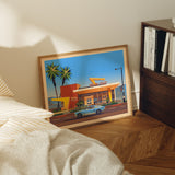 In-N-Out Westwood Illustration, Los Angeles Art Print by George Townley
