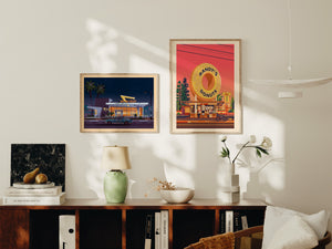 In-N-Out Westwood Illustration, Los Angeles Art Print by George Townley