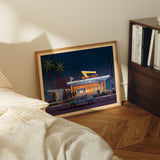 In-N-Out Westwood Illustration, Los Angeles Art Print by George Townley