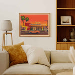 In-N-Out Westwood Illustration, Los Angeles Art Print by George Townley