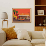 In-N-Out Westwood Illustration, Los Angeles Art Print by George Townley
