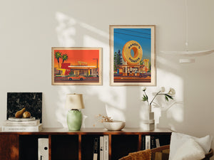 In-N-Out Westwood Illustration, Los Angeles Art Print by George Townley