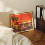 In-N-Out Westwood Illustration, Los Angeles Art Print by George Townley
