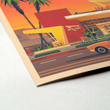 In-N-Out Westwood Illustration, Los Angeles Art Print by George Townley