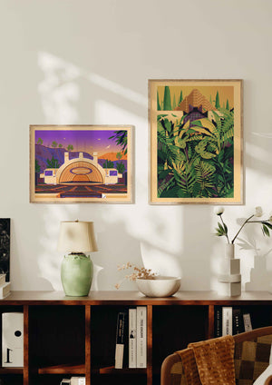 John Sowden House Illustration, Los Angeles Art Print by George Townley