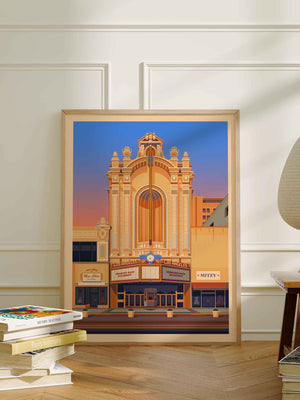 Los Angeles Theatre Illustration, Los Angeles Art Print by George Townley