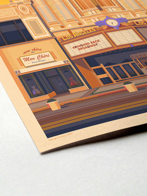 Los Angeles Theatre Illustration, Los Angeles Art Print by George Townley