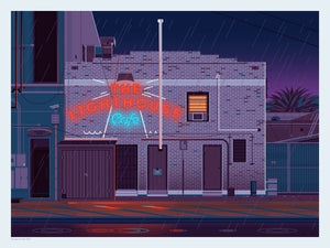 The Lighthouse Cafe Illustration, Los Angeles Art Print by George Townley