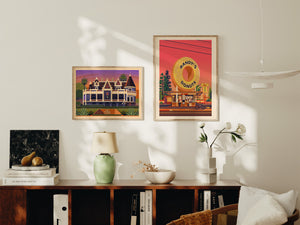 Magic Castle Illustration, Los Angeles Art Print by George Townley