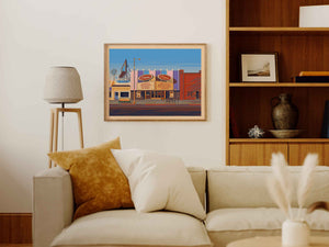 New Beverly Cinema Illustration, Los Angeles Art Print by George Townley