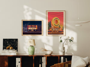 New Beverly Cinema Illustration, Los Angeles Art Print by George Townley