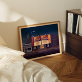 New Beverly Cinema Illustration, Los Angeles Art Print by George Townley