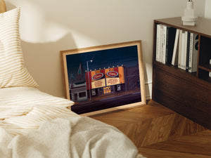 New Beverly Cinema Illustration, Los Angeles Art Print by George Townley