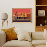 New Beverly Cinema Illustration, Los Angeles Art Print by George Townley