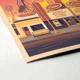 New Beverly Cinema Illustration, Los Angeles Art Print by George Townley