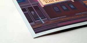 Nuart Theatre Illustration, Los Angeles Art Print by George Townley