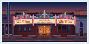 Nuart Theatre Illustration, Los Angeles Art Print by George Townley
