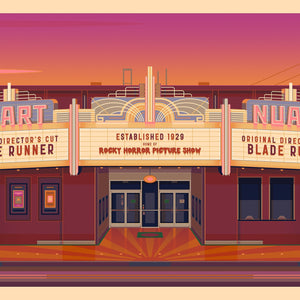 Nuart Theatre Illustration, Los Angeles Art Print by George Townley