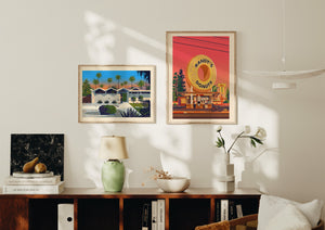Park Imperial South Illustration, Palm Springs Art Print by George Townley