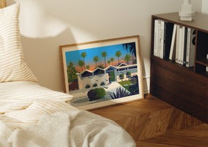 Park Imperial South Illustration, Palm Springs Art Print by George Townley