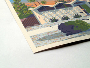 Park Imperial South Illustration, Palm Springs Art Print by George Townley