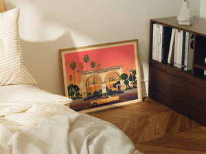 Paramount Pictures Gate Illustration, Los Angeles Art Print by George Townley