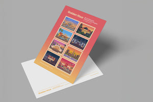 Los Angeles Postcard Set, Los Angeles Art Print by George Townley