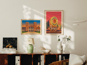 Royce Hall Illustration, Los Angeles Art Print by George Townley