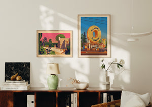 Samuel Freeman House Illustration, Los Angeles Art Print by George Townley