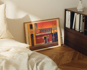 Tiki Adult Theater Illustration, Los Angeles Art Print by George Townley