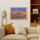 Theme Building Illustration, Los Angeles Art Print by George Townley