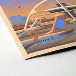 Theme Building Illustration, Los Angeles Art Print by George Townley