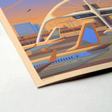 Theme Building Illustration, Los Angeles Art Print by George Townley