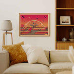 Theme Building Illustration, Los Angeles Art Print by George Townley