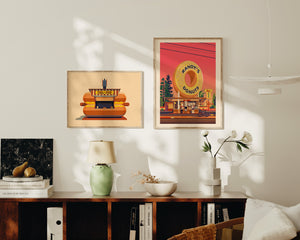 Tail o' the Pup Illustration, Los Angeles Art Print by George Townley