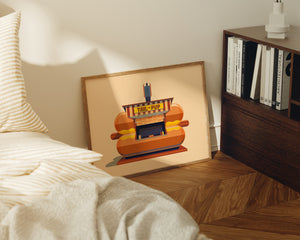 Tail o' the Pup Illustration, Los Angeles Art Print by George Townley