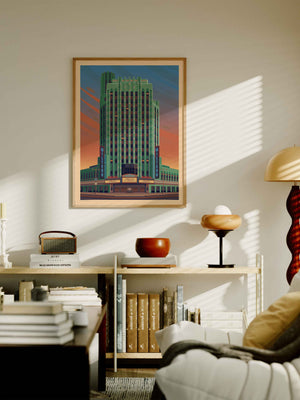 The Wiltern Illustration, Los Angeles Art Print by George Townley
