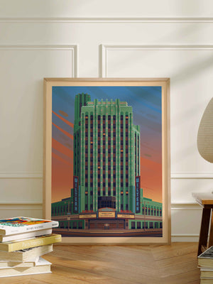 The Wiltern Illustration, Los Angeles Art Print by George Townley
