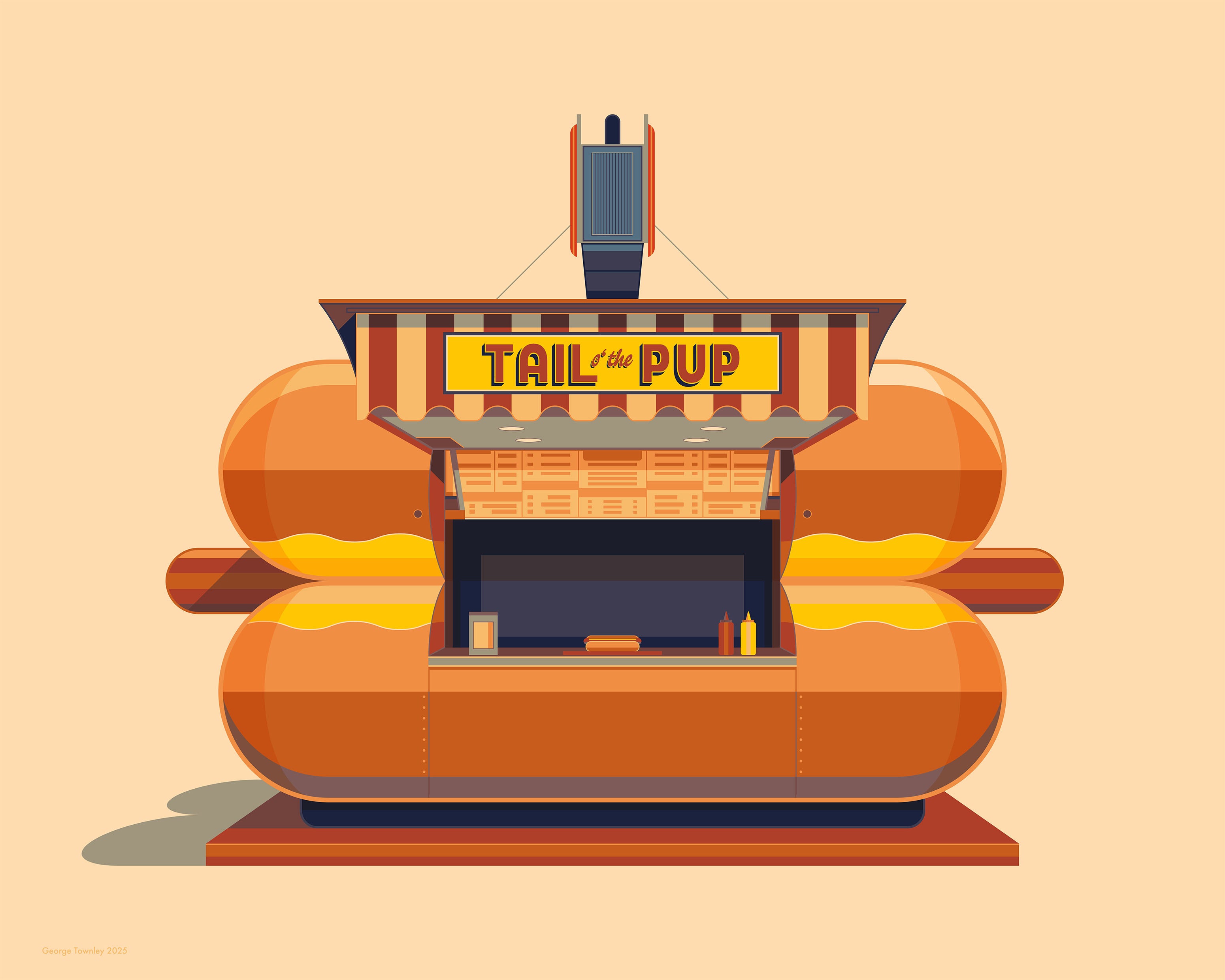 Tail o' the Pup Art Print by George Townley