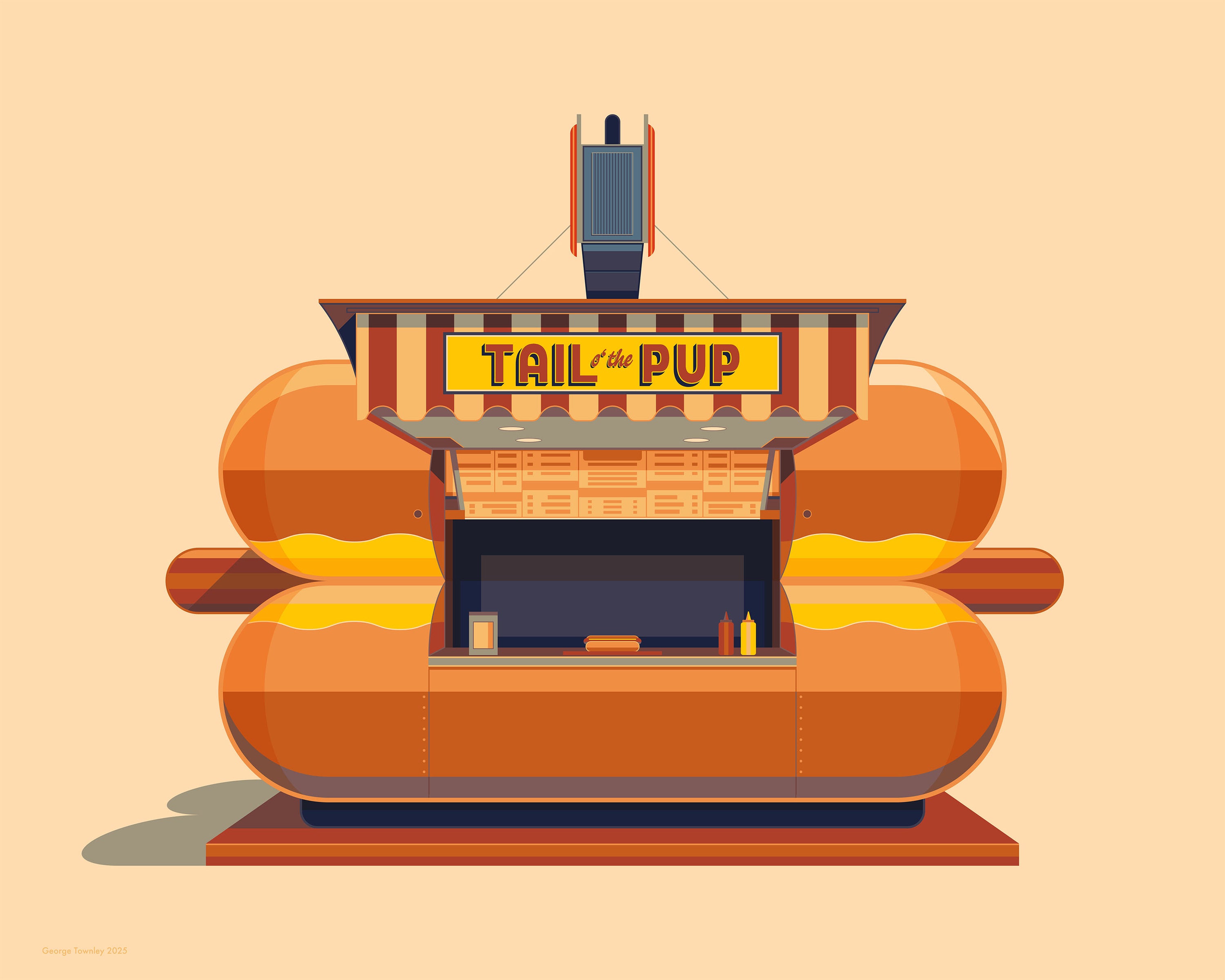 Tail o' the Pup Art Print by George Townley