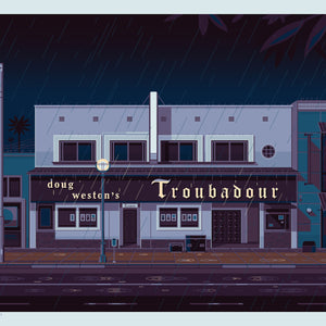 Troubadour Illustration, Los Angeles Art Print by George Townley