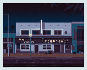 Troubadour Illustration, Los Angeles Art Print by George Townley