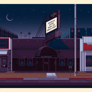 The Viper Room Illustration, Los Angeles Art Print by George Townley