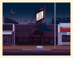 The Viper Room Illustration, Los Angeles Art Print by George Townley