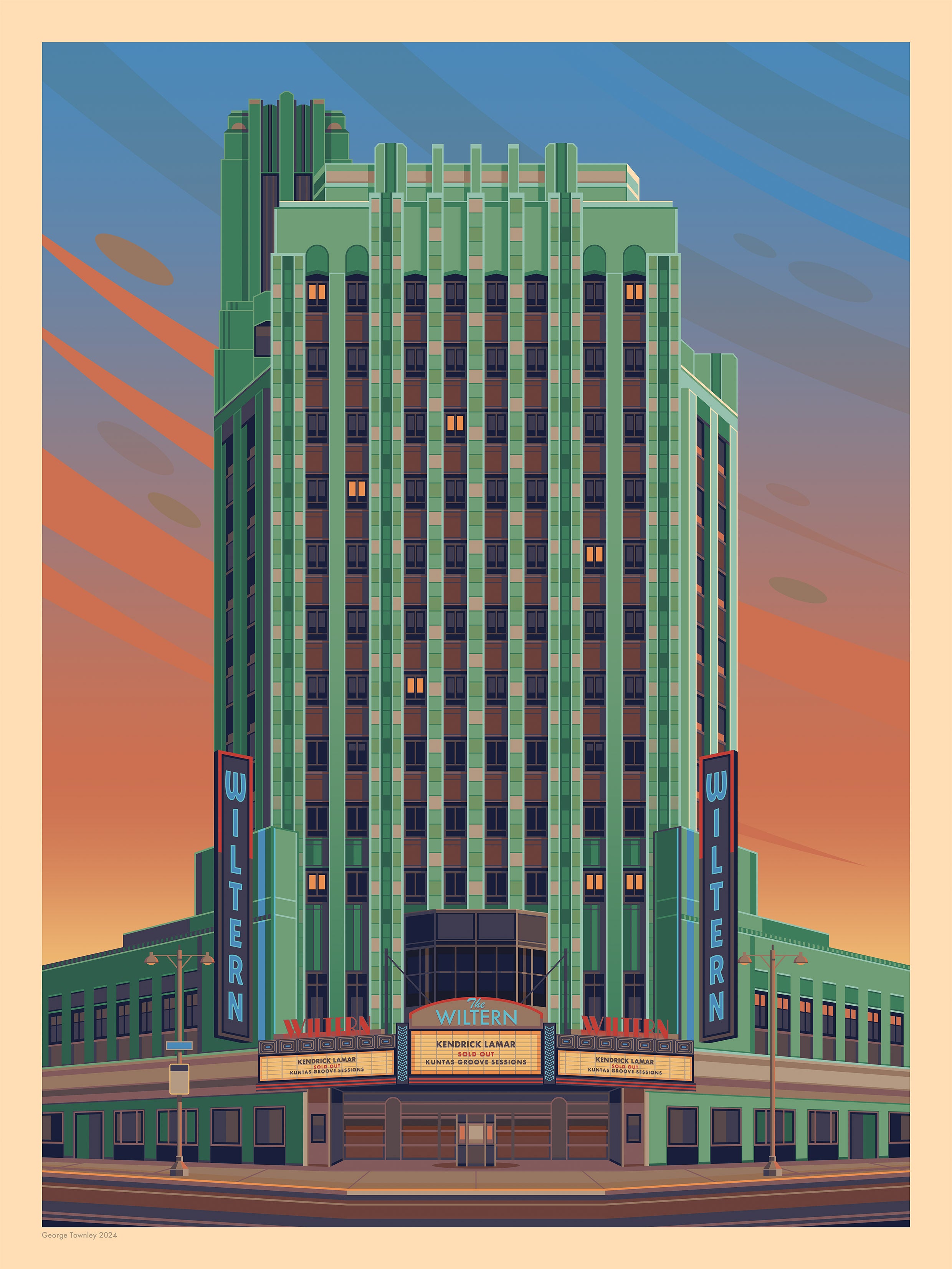 The Wiltern Los Angeles Art Print by George Townley