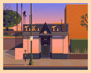 Tiki Ti Illustration, Los Angeles Art Print by George Townley